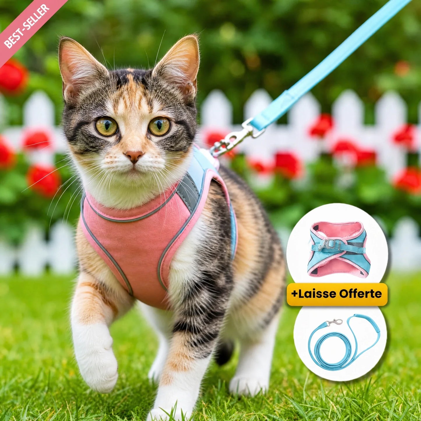 Harnais Anti-Fugue | HarnessCat™ + Laisse